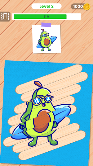 Popsicle Stick Art Puzzle Screenshot 1