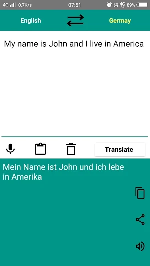 English to German Translator Screenshot 2