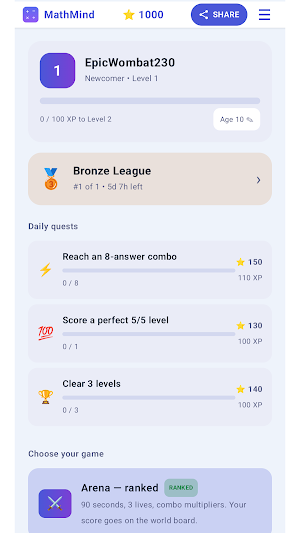 MathMind: Mental Maths Screenshot 2