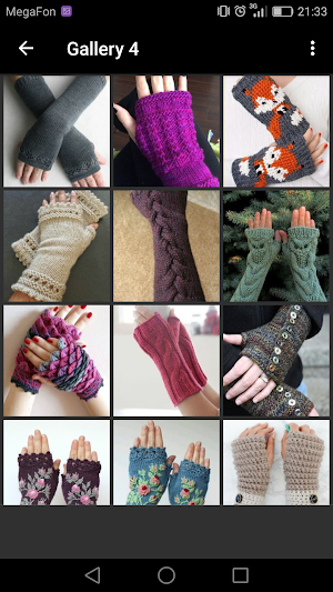 Crochet Fingerless Gloves Screenshot 1