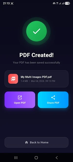 Multi Image to Pdf Converter Screenshot 3