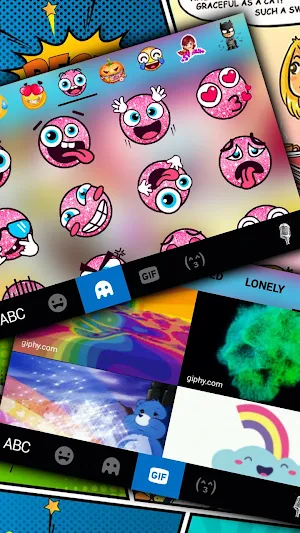 Comic Lips Pop Graffiti Keyboard Theme Screenshot 3