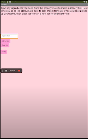 Grocery List Screenshot 0