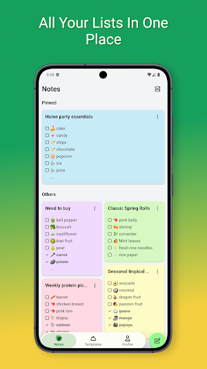 Shopping Notes Screenshot 0