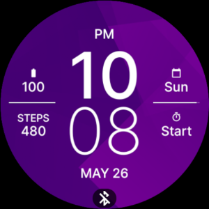 Purple Violet Fit Watch Face Screenshot 3