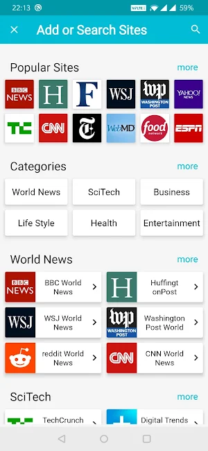 Max Reader - News, RSS feeds Screenshot 0