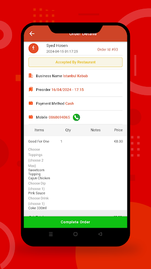 Istanbul Kebab Order Manager Screenshot 3