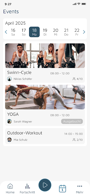 PIA fitness Member App Screenshot 3
