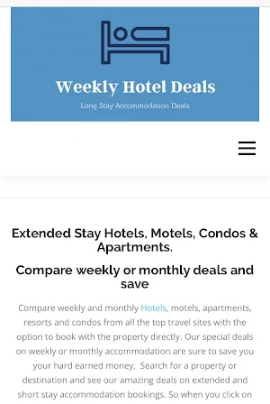 Weekly Hotel Deals: Extended Stay Hotels & Motels Screenshot 1