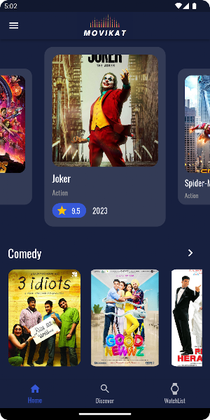 Movikat - Flutter UI Screenshot 1