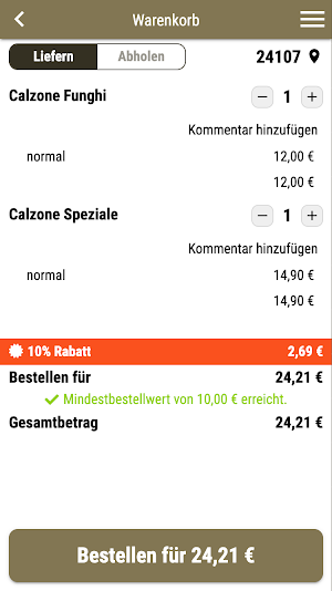 Peja's Lieferservice Screenshot 1