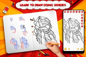 Learn to Draw Comic Heroes Screenshot 2