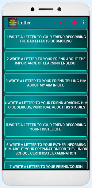 Letter & Application writing Screenshot 0