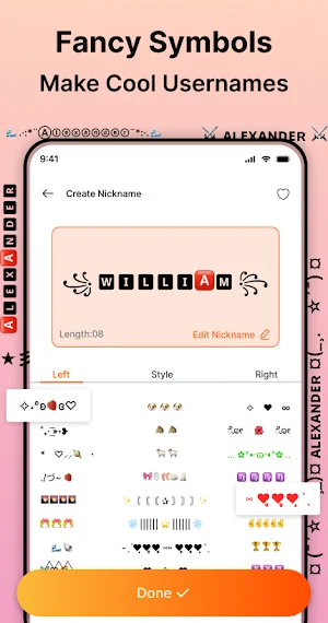 Nickfinder: Stylish Name Maker Screenshot 1