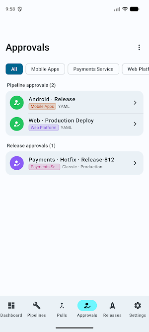 AzureOps — Pipelines & PRs Screenshot 3
