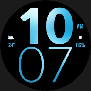 Blue Large Watch Face Screenshot 3