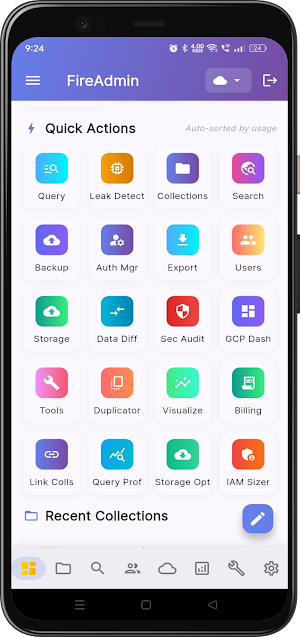 FireAdmin(Firebase Mobile App) Screenshot 1