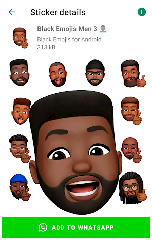 Black emojis for Android Screenshot 0