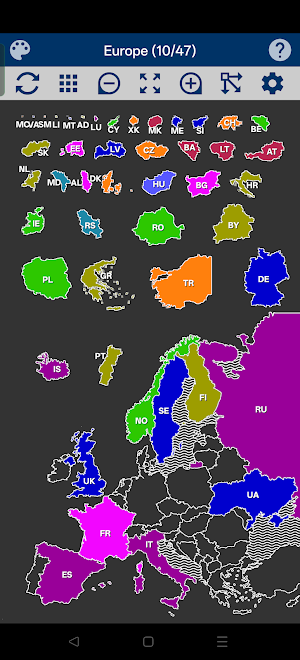 Europe Map Puzzle Screenshot 1