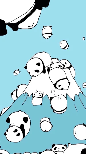Cute Kawaii Panda Wallpaper Screenshot 1