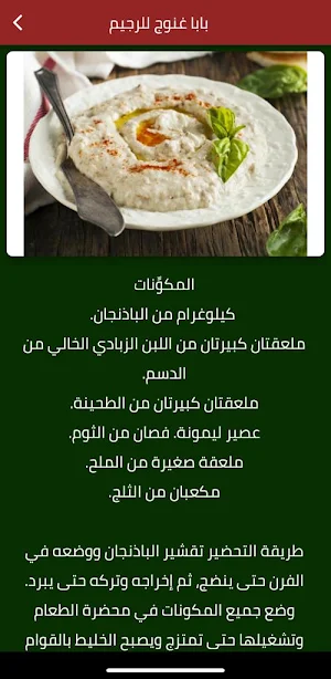 طريقة عمل بابا غنوج Screenshot 1