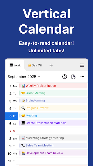 Vertical Calendar - Planner Screenshot 0