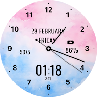 Soft Pink Blue Watch Face