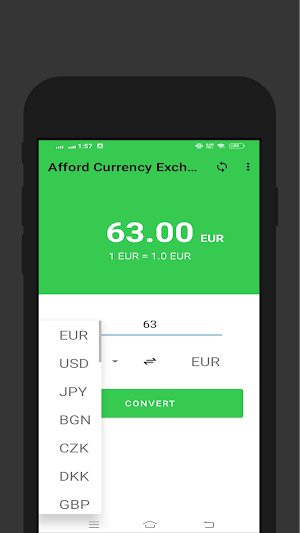 Afford currency Exchange Screenshot 1