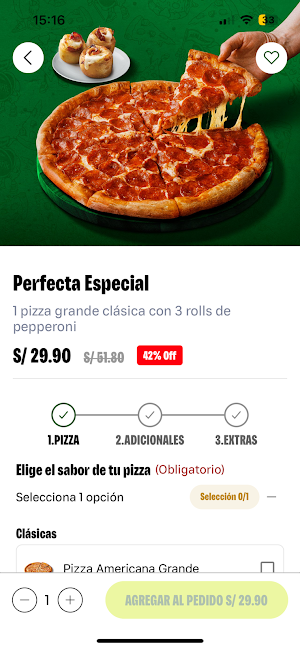 Papa Johns Perú Screenshot 2