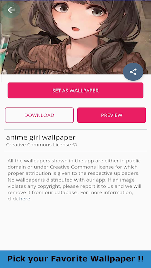 Kawaii Anime Girl Wallpaper HD Screenshot 1