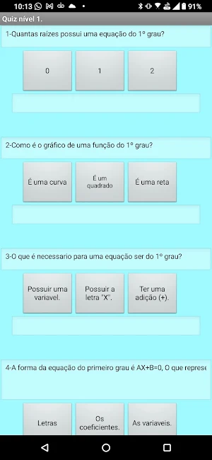 Equação do primeiro grau Screenshot 2
