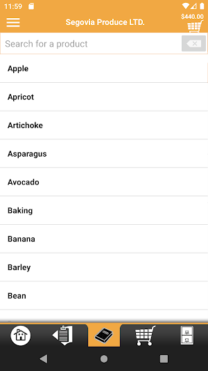 Segovia Produce Checkout App Screenshot 1