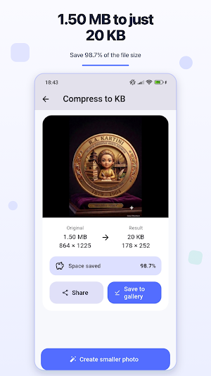 Photo Compressor: MB to KB Screenshot 0