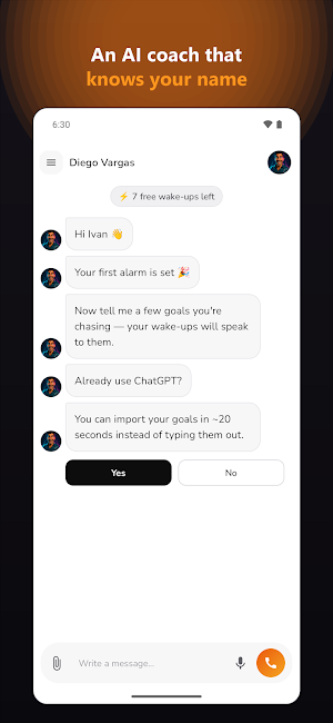 AVA: AI Alarm & Motivation Screenshot 1