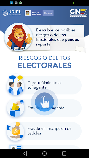 CNE Riesgos Electorales Screenshot 2
