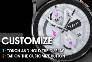 Dream 72 - White Watch Face Screenshot 2