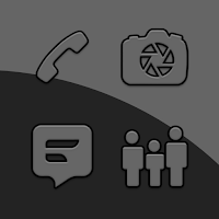 Black Line Gray - Frameless Icons