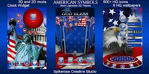 American Symbols 3D Next Launcher theme Screenshot 1