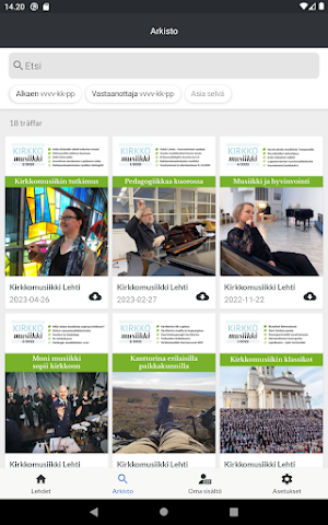 Kirkkomusiikkilehti Screenshot 3
