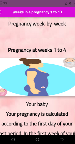 a week pregnancy Screenshot 2