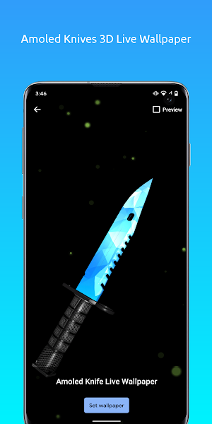 Amoled Knives 3D Live Wallpaper Screenshot 0