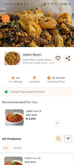 Wakafoods Screenshot 2
