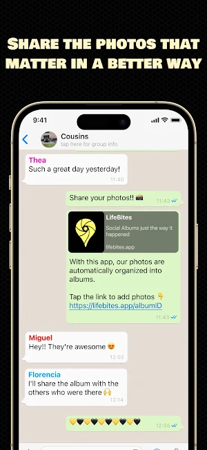 LifeBites - Social Albums Screenshot 1