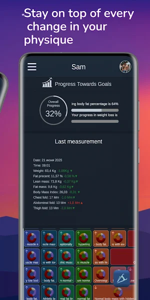 Caliperometry: Body Tracker Screenshot 1