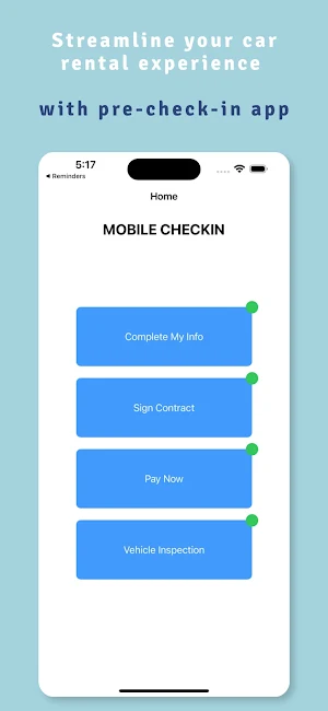 Mobile Pre-Check-in Screenshot 1