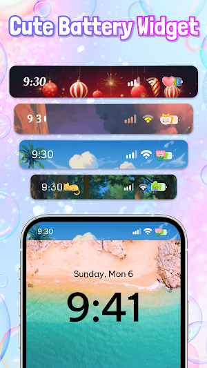 Emoji Battery Widget: Icon Bar Screenshot 0