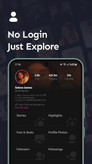 InAnalyze: Profile Viewer Screenshot 1
