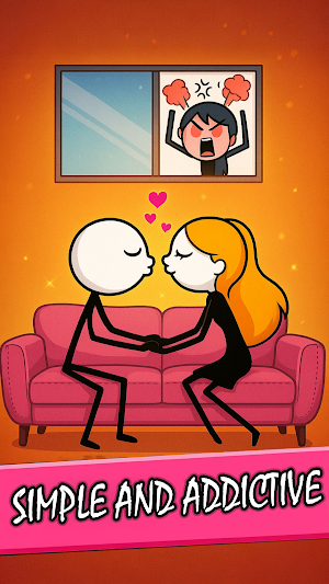 Stickman Love Escape Puzzle Screenshot 2
