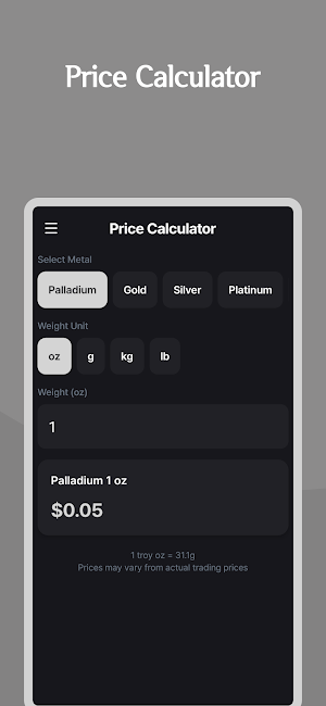 Paladium Price Live Screenshot 3