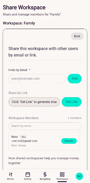 Zherani: Shared Money Manager Screenshot 3